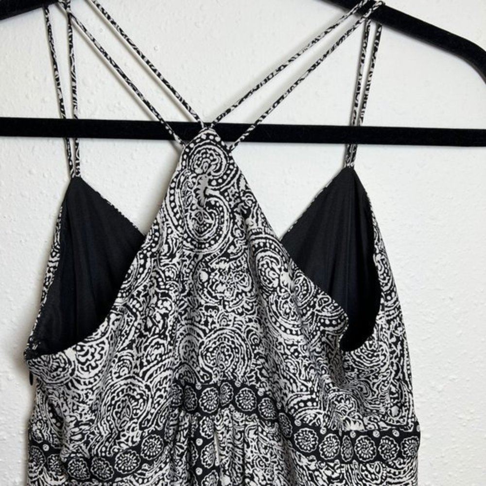 LOFT PETITE Black & White Printed Maxidress - Picture 3 of 8